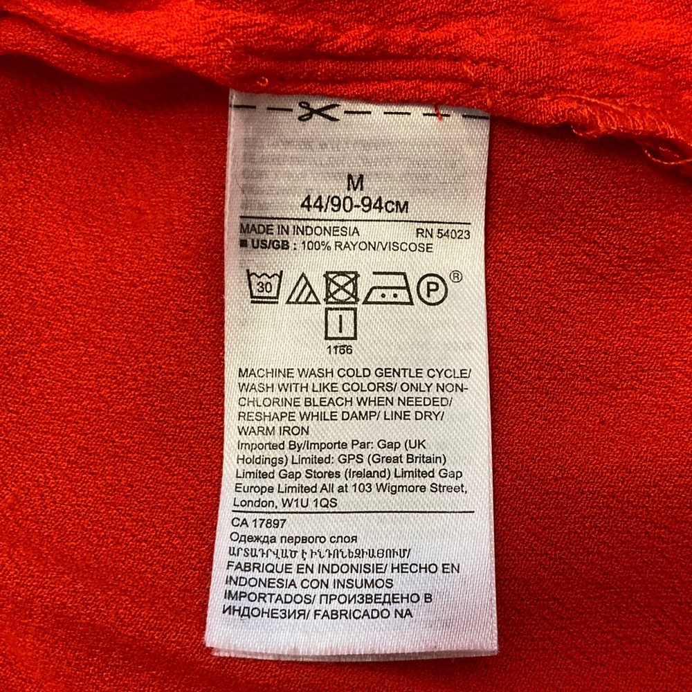 Banana Republic Vibrant Red Blouse Women’s Medium - Picture 4 of 7